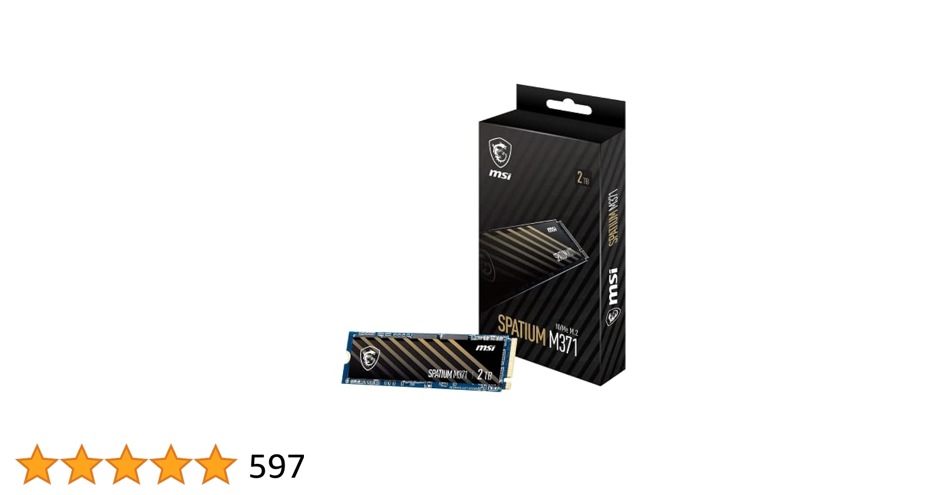 Amazon.com: MSI SPATIUM M371 NVMe M.2 2TB Internal SSD PCIe